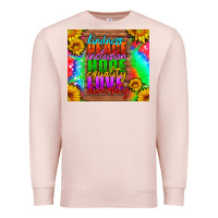 Pale Pink kindness peace inclusion hope equality love diversity Premium Sweatshirt - HRA Design Shop