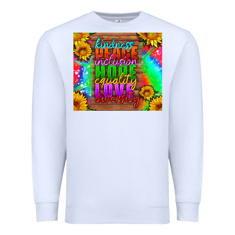 Kindness Peace Inclusion Hope Equality Love Diversity Premium Sweatshirt by HRA Design Shop | Teevron