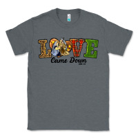 Charcoal Heather Love Came Down Baby Jesus Christmas Classic Tee - RanaPortraitStore