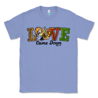 Colony Blue Love Came Down Baby Jesus Christmas Classic Tee - RanaPortraitStore