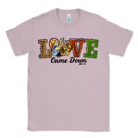 Lilac Love Came Down Baby Jesus Christmas Classic Tee - RanaPortraitStore