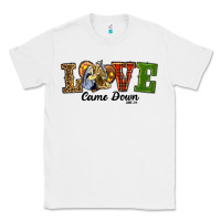 White Love Came Down Baby Jesus Christmas Classic Tee - RanaPortraitStore