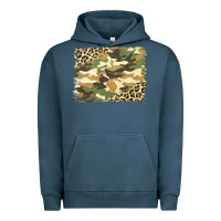 Pigment Midnight Navy leopard camo pattern background Urban Hoodie - Jasminsmagicworld