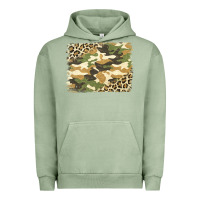 Pigment Oil Green leopard camo pattern background Urban Hoodie - Jasminsmagicworld