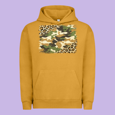 Leopard Camo Pattern Background Urban Hoodie Designed By Jasminsmagicworld