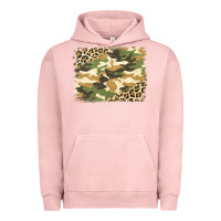 Pigment Salmon leopard camo pattern background Urban Hoodie - Jasminsmagicworld