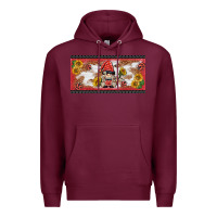 Burgundy ladybug gnomies license plate template Premium Hoodie - BarkalooDesign