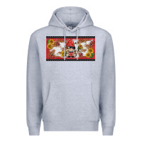Heather Grey ladybug gnomies license plate template Premium Hoodie - BarkalooDesign