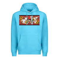 Ocean Blue ladybug gnomies license plate template Premium Hoodie - BarkalooDesign