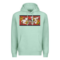 Seafoam ladybug gnomies license plate template Premium Hoodie - BarkalooDesign