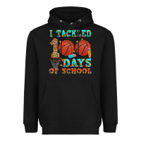 Black i tackled 100 days of school basketball Heavyweight Hoodie - Zillion Design Studio