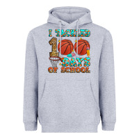 Heather Grey i tackled 100 days of school basketball Heavyweight Hoodie - Zillion Design Studio