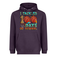 Plum i tackled 100 days of school basketball Heavyweight Hoodie - Zillion Design Studio