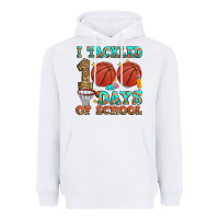 White i tackled 100 days of school basketball Heavyweight Hoodie - Zillion Design Studio