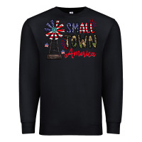 Black small town america Premium Sweatshirt - CowhideDigitalArt