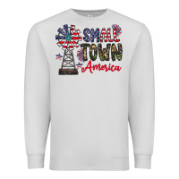 Dove Grey small town america Premium Sweatshirt - CowhideDigitalArt
