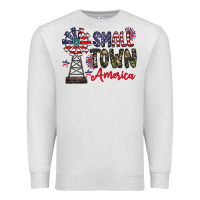 Oatmeal Heather small town america Premium Sweatshirt - CowhideDigitalArt