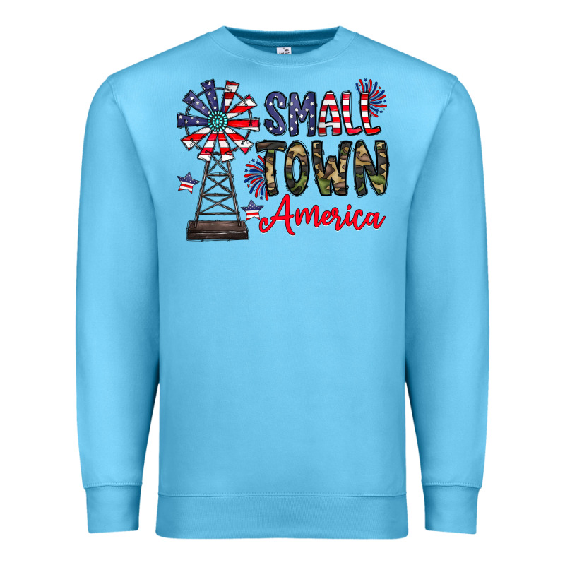 Small Town America Premium Sweatshirt by CowhideDigitalArt | Teevron