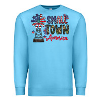 Ocean Blue small town america Premium Sweatshirt - CowhideDigitalArt