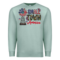 Seafoam small town america Premium Sweatshirt - CowhideDigitalArt