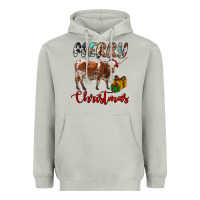 Moon Dust Texas Longhorn Merry Christmas Heavyweight Hoodie - RanaPortraitStore