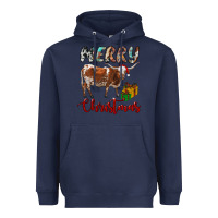 Navy Texas Longhorn Merry Christmas Heavyweight Hoodie - RanaPortraitStore