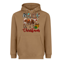 Toasted Coconut Texas Longhorn Merry Christmas Heavyweight Hoodie - RanaPortraitStore