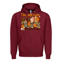 Burgundy im just here for the snacks basketball sister Zipper Hoodie - Zillion Design Studio