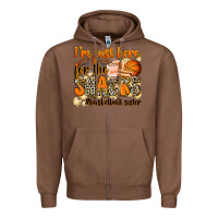 Chestnut im just here for the snacks basketball sister Zipper Hoodie - Zillion Design Studio