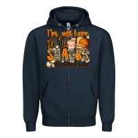 Navy im just here for the snacks basketball sister Zipper Hoodie - Zillion Design Studio
