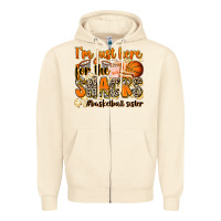 Sandshell im just here for the snacks basketball sister Zipper Hoodie - Zillion Design Studio