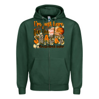 Sports Green im just here for the snacks basketball sister Zipper Hoodie - Zillion Design Studio