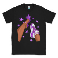 Black Purple Afro Girl Sneakers and Heels Classic Tee - texasbilliewilder