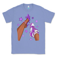 Colony Blue Purple Afro Girl Sneakers and Heels Classic Tee - texasbilliewilder