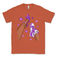 Copper Purple Afro Girl Sneakers and Heels Classic Tee - texasbilliewilder