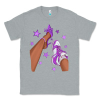 Heather Grey Purple Afro Girl Sneakers and Heels Classic Tee - texasbilliewilder