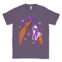 Lavender Purple Afro Girl Sneakers and Heels Classic Tee - texasbilliewilder