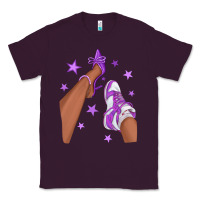 Plum Purple Afro Girl Sneakers and Heels Classic Tee - texasbilliewilder