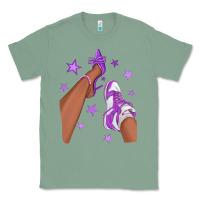 Sage Purple Afro Girl Sneakers and Heels Classic Tee - texasbilliewilder