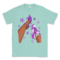 Seafoam Purple Afro Girl Sneakers and Heels Classic Tee - texasbilliewilder