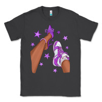 Smoke Purple Afro Girl Sneakers and Heels Classic Tee - texasbilliewilder