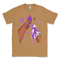 Toasted Coconut Purple Afro Girl Sneakers and Heels Classic Tee - texasbilliewilder