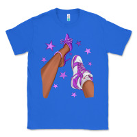 True Royal Purple Afro Girl Sneakers and Heels Classic Tee - texasbilliewilder