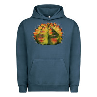 Pigment Midnight Navy Gymnocalycium Variegated Cactus Urban Hoodie - LillyAllenDesigns