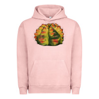 Pigment Salmon Gymnocalycium Variegated Cactus Urban Hoodie - LillyAllenDesigns