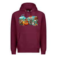 Burgundy American football coffee Premium Hoodie - Jasminsmagicworld
