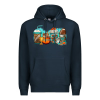 Navy American football coffee Premium Hoodie - Jasminsmagicworld