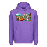 Purple American football coffee Premium Hoodie - Jasminsmagicworld