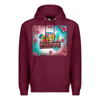 Burgundy teacher life Premium Hoodie - AdoDesignShop
