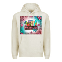 Oatmeal Heather teacher life Premium Hoodie - AdoDesignShop